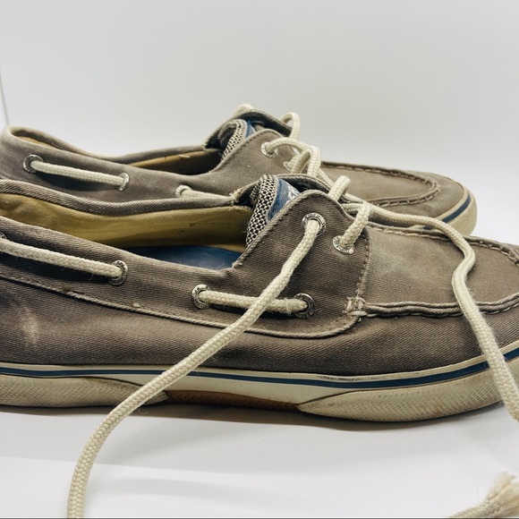 Sperry | Men’s Gray Canvas Boatshoes - Picture 2 of 10